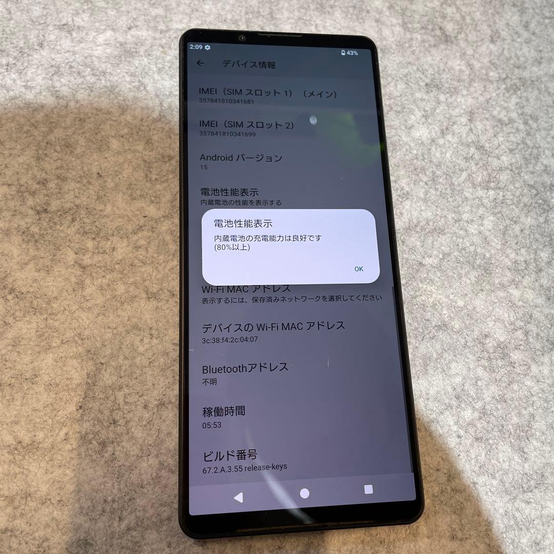 P001 au SIMフリー　Xperia 1 V SOG10