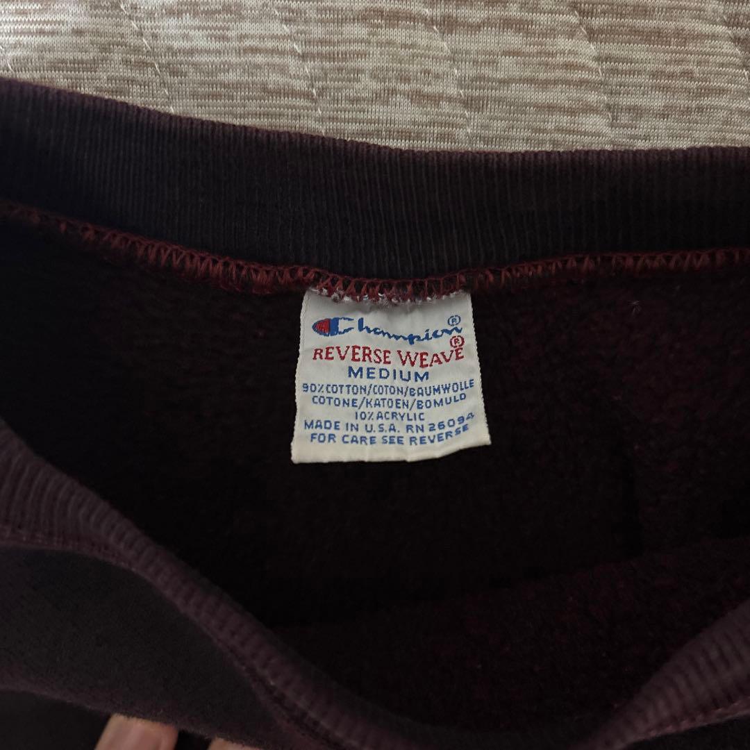 USA製 90s Champion リバースウィーブ　刺繍タグ