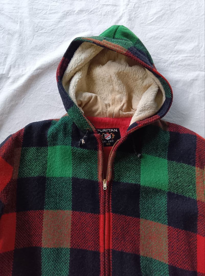 50s 60s ビンテージ ウールジャケット フーディー