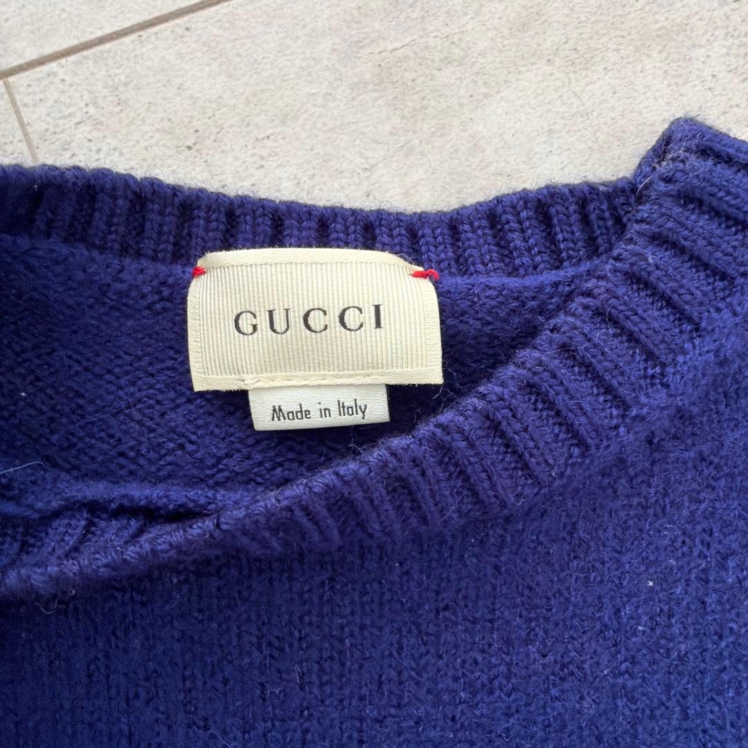 GUCCI 宇宙船刺繍 ニットセーター