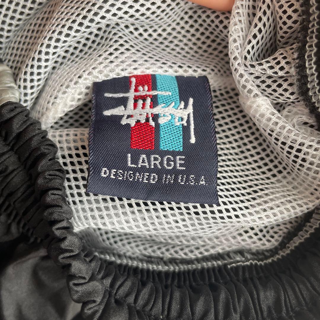 Stüssy 黒 ジャージパンツ ウエスト調整可能