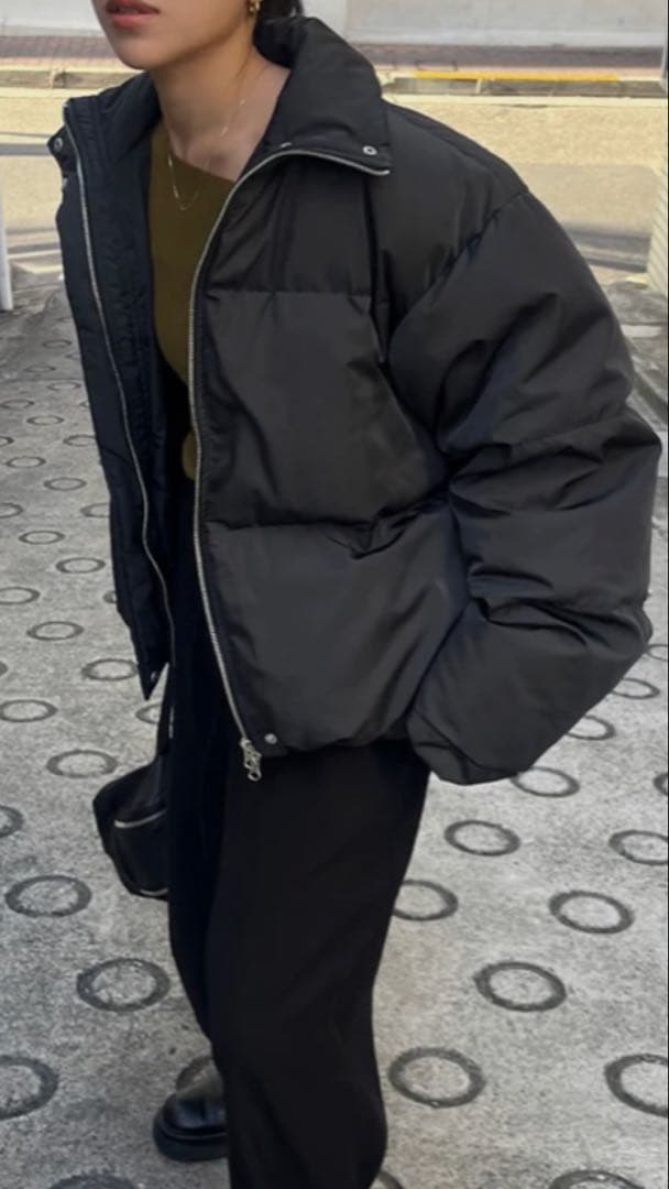 ブラック ショートダウンジャケット