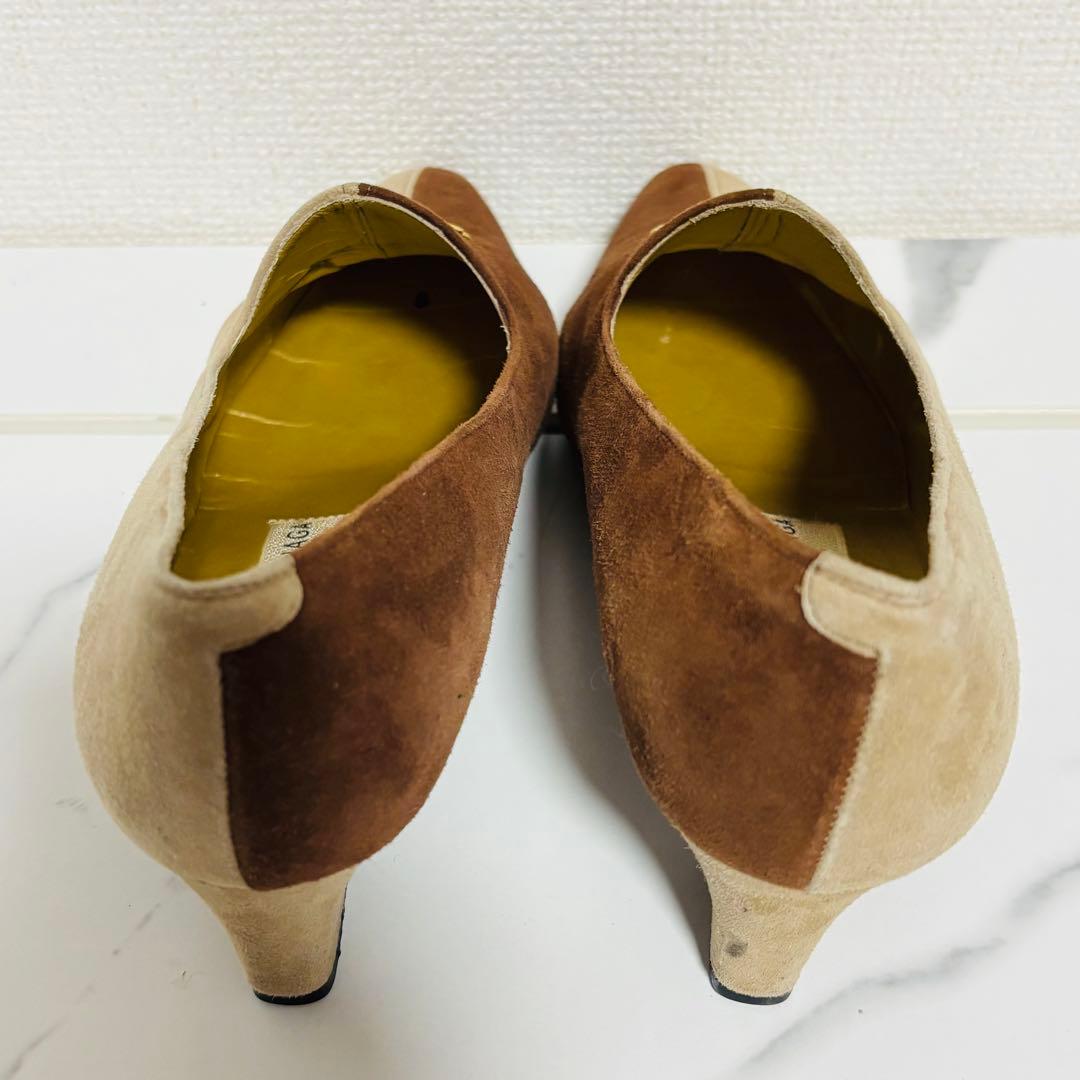 希少 ヴィンテージ バレンシアガ スエード ハイヒール パンプス BBロゴ