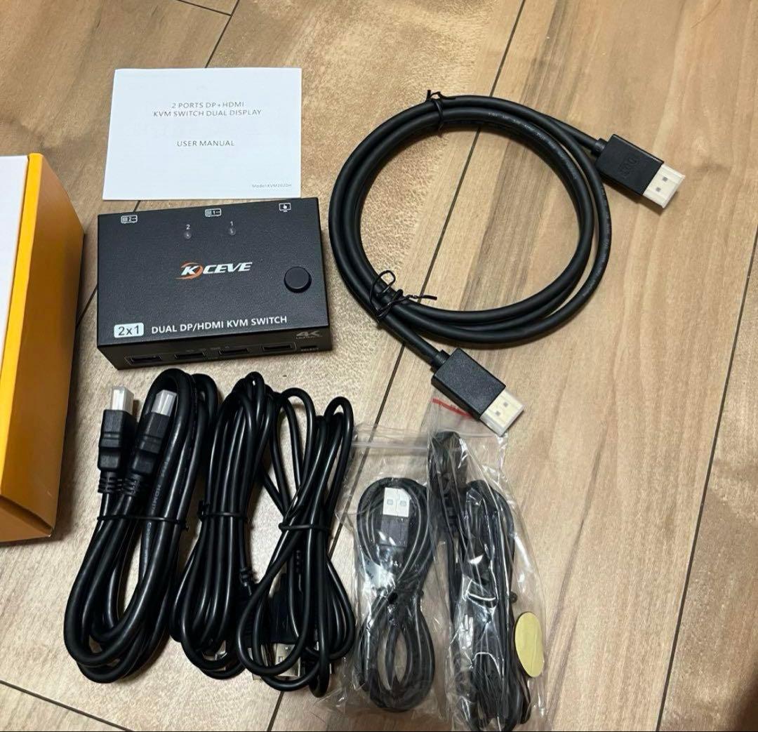 ✨即購入ok✨デュアルモニター HDMI KVM 切替器 4K@60Hz