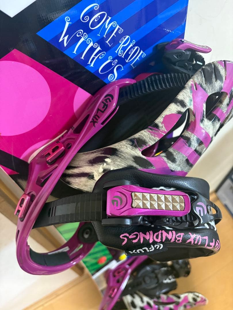カラフル スノーボード ビンディングセット