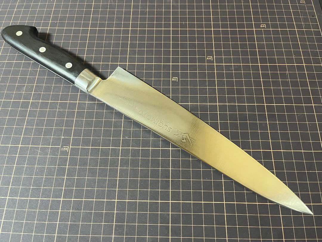 東京杉本 牛刀包丁 CM鋼 刃渡り24cm 包丁 手研済み