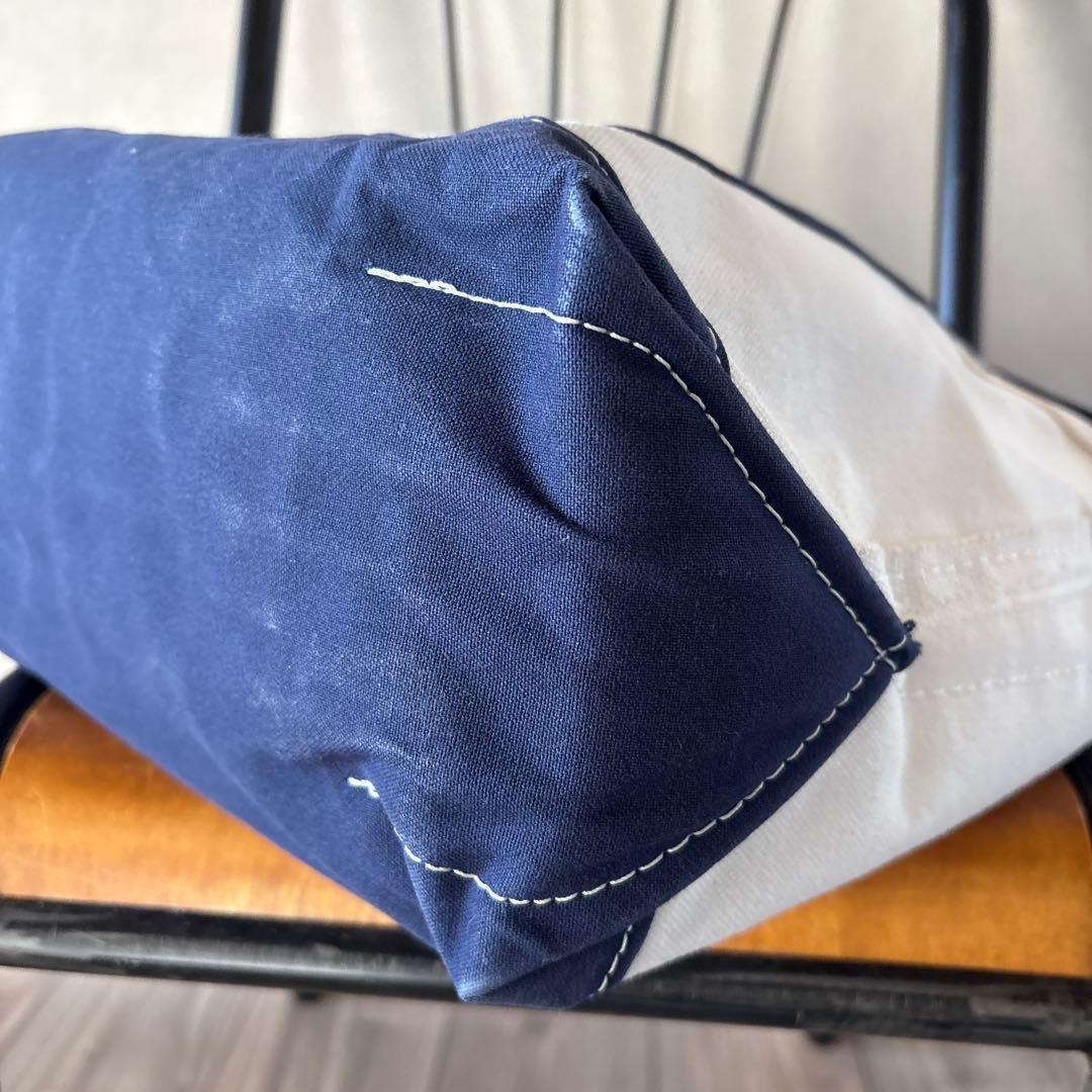 エルエルビーン　ボートアンドトート　ネイビー　ジップトップ　ミディアムサイズ