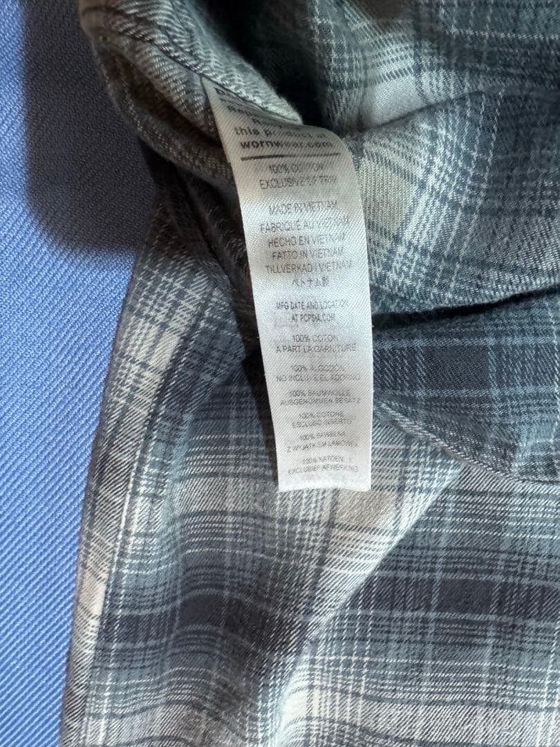 patagonia チェックシャツ　ネルシャツ　オンブレ風　XXL