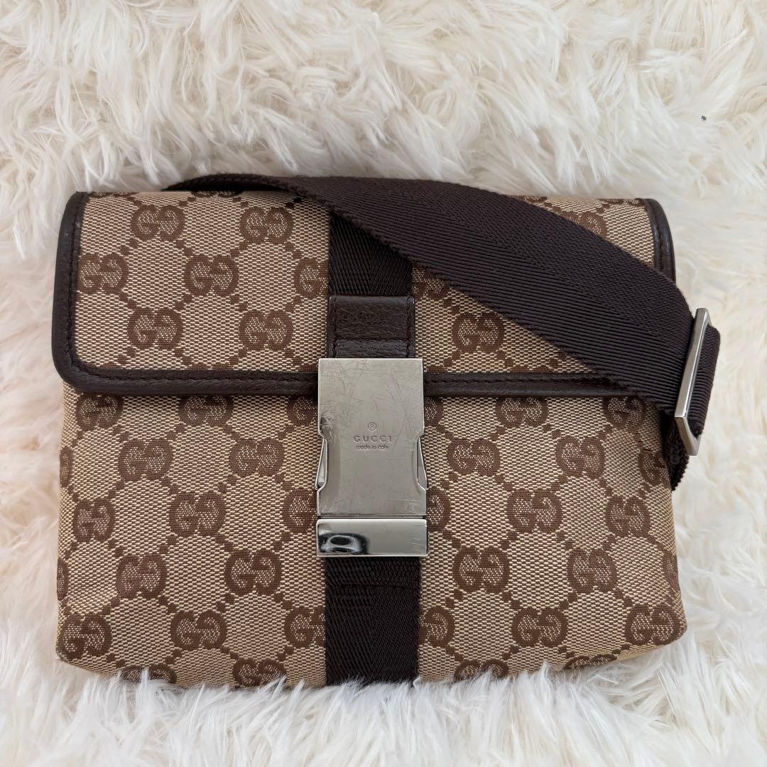 美品✨GUCCI グッチ ウエストバッグ ウエストポーチ GGキャンバス