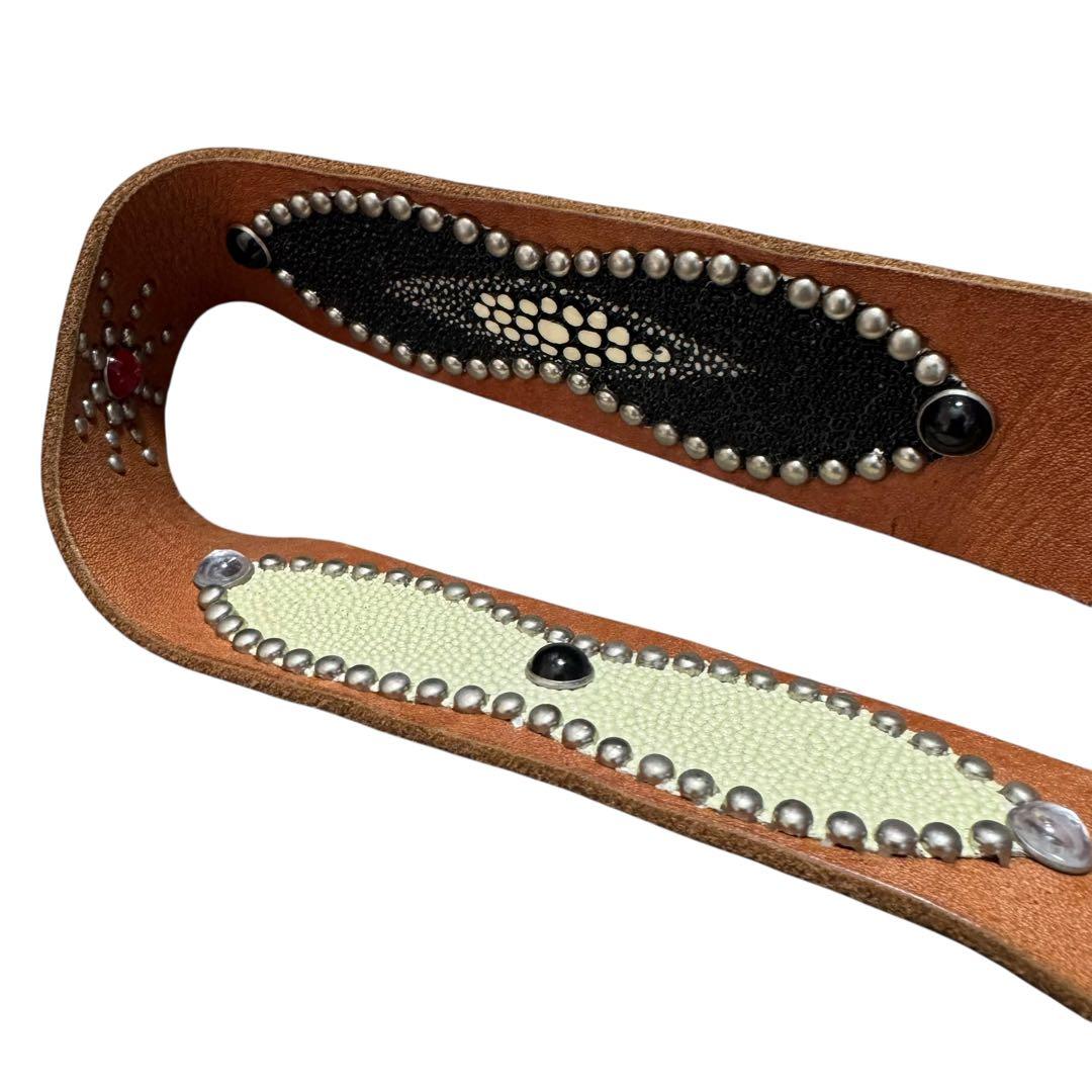 00s HTC PEANUTS leather studs belt ピーナッツ