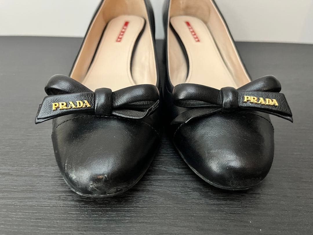 プラダ PRADA パンプス 5cmヒール ブラック