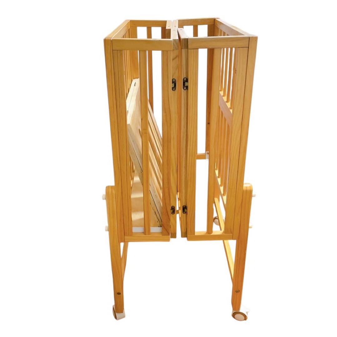 【ハル】　大和屋　パタンII 　折りたたみ　ミニ　ベビーベッド ナチュラル