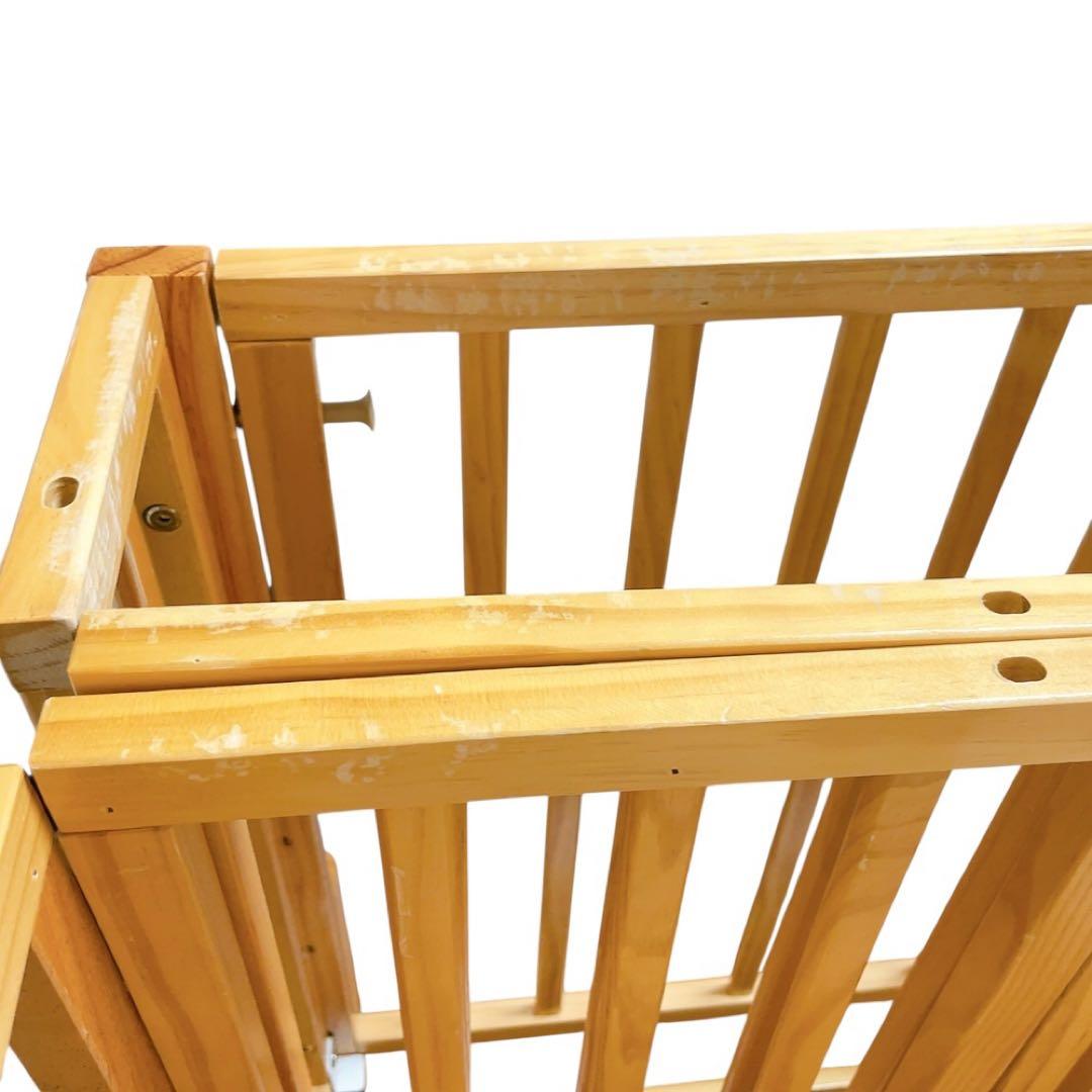 【ハル】　大和屋　パタンII 　折りたたみ　ミニ　ベビーベッド ナチュラル