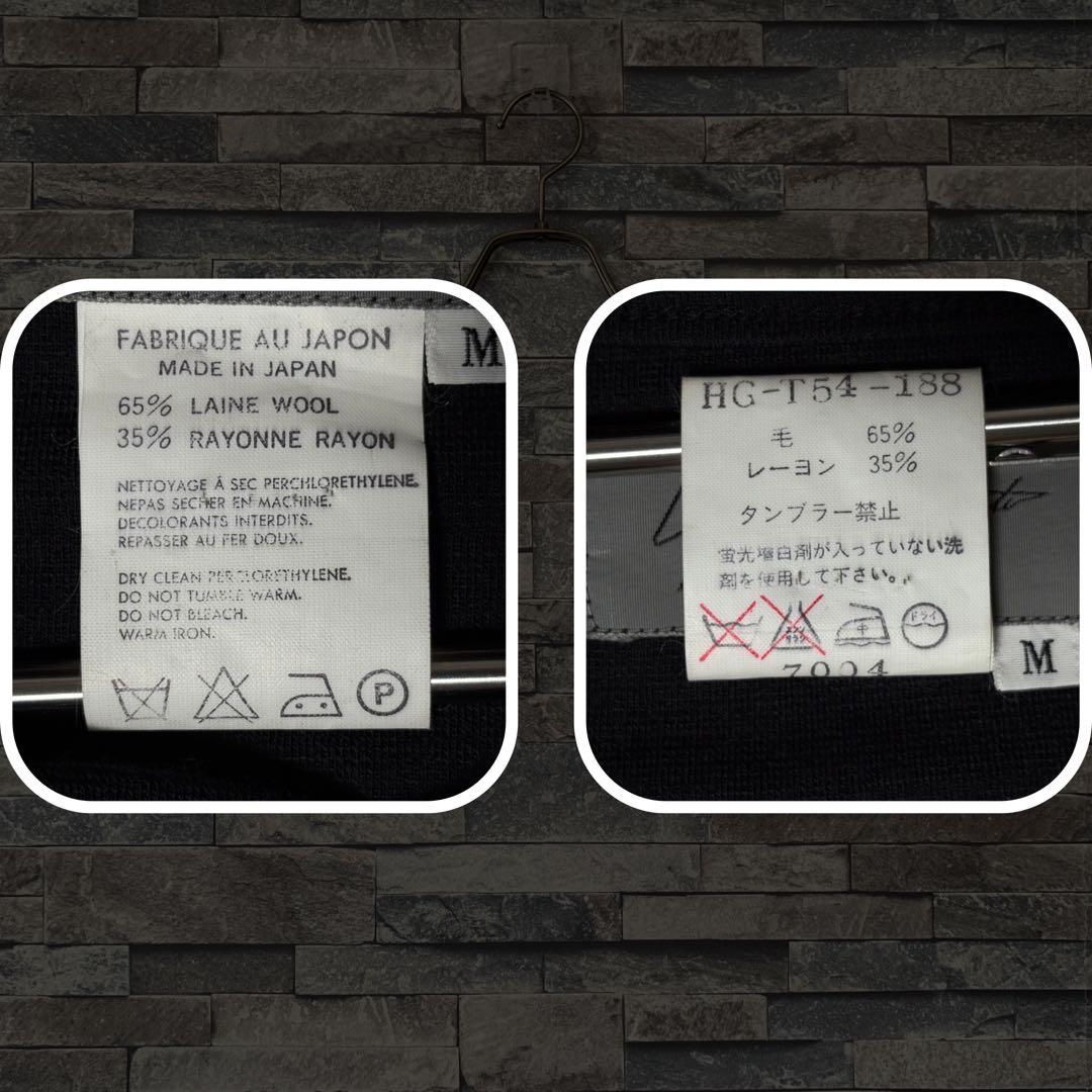 ヨウジヤマモトプールオム 22SS ヘンリーネックロングカットソー BLK/M