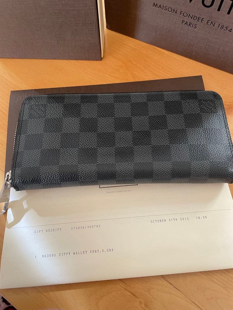 ルイヴィトン Louis Vuitton ダミエ 長財布 ブラック 2015年