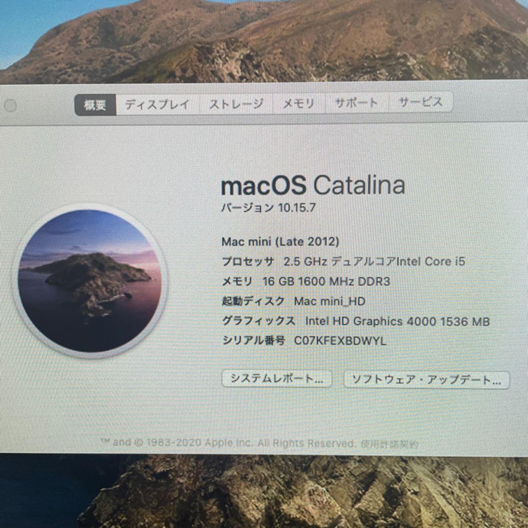Macデスクトップ Mac Mini 16GB 500GB/HDD 2012 i5