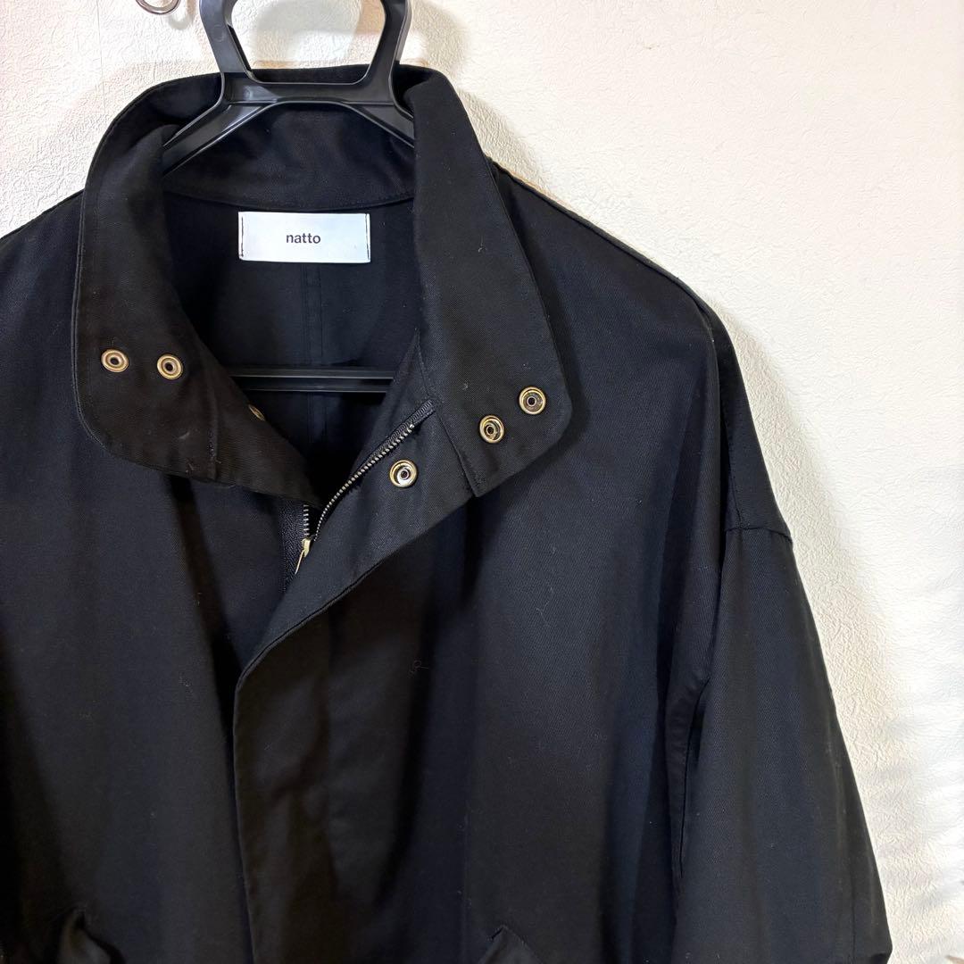 【美品】natto ハイクオリティ ミリタリーモッズコート / ブラック