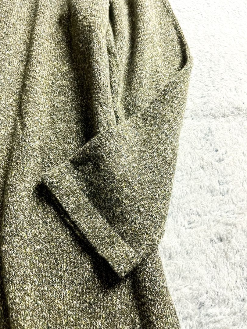 美品【45R】45rpm コットン混 杢杢ニットソーのチュニック ハイネック 0