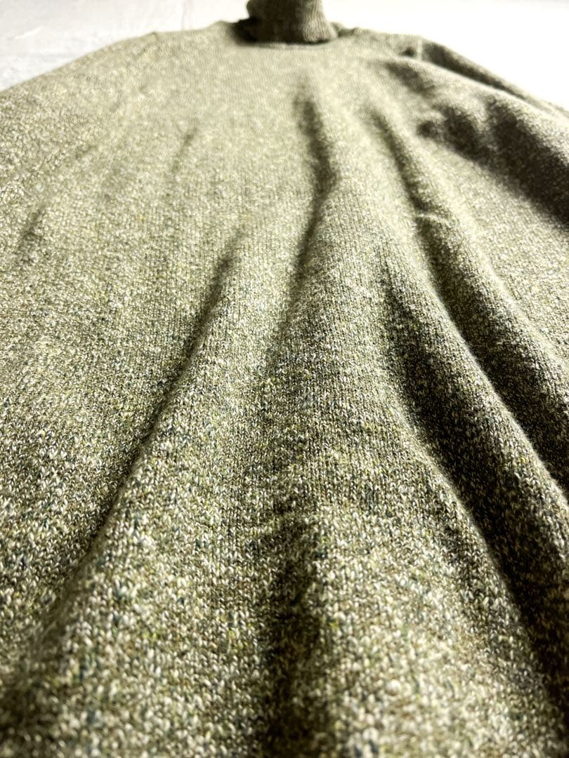 美品【45R】45rpm コットン混 杢杢ニットソーのチュニック ハイネック 0