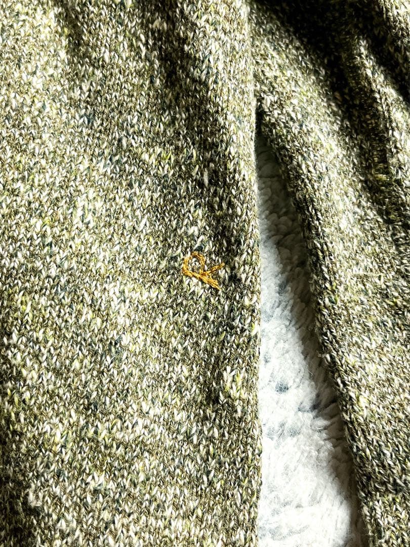 美品【45R】45rpm コットン混 杢杢ニットソーのチュニック ハイネック 0