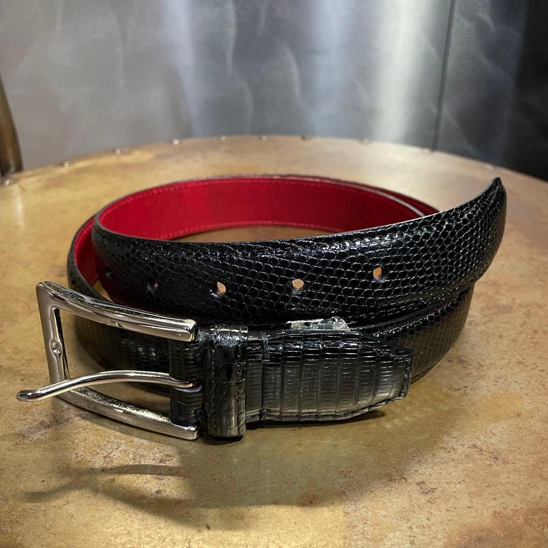 極美品　最上級　CYPRIS キプリス　リザードン革　ベルト　黒