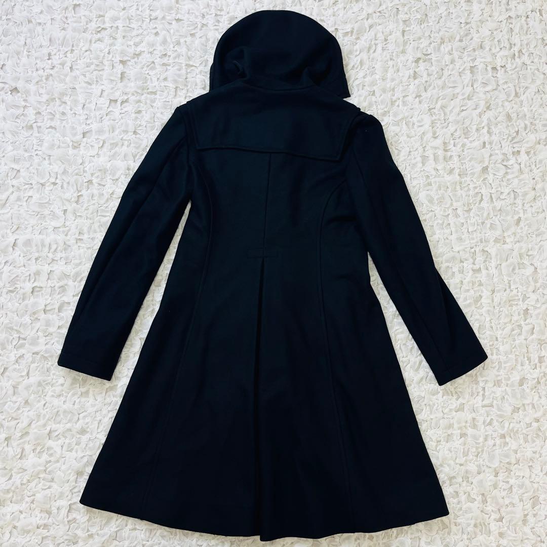 英国製GloverallグローバーオールダッフルコートSTR01黒カシミヤ混XS