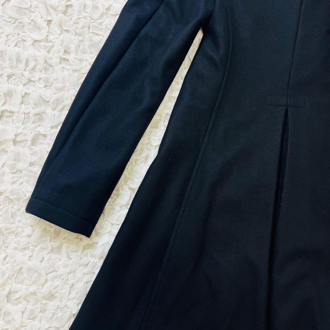 英国製GloverallグローバーオールダッフルコートSTR01黒カシミヤ混XS