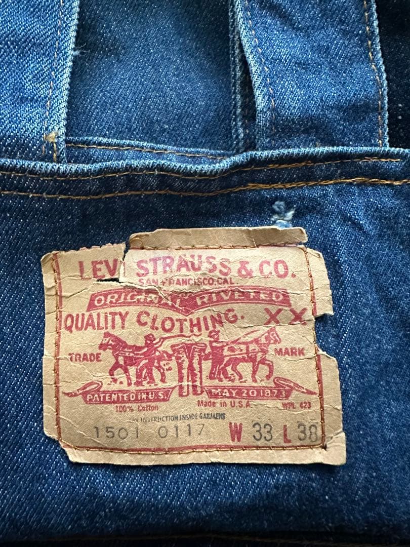 80s リーバイス　デニム　トートバッグ