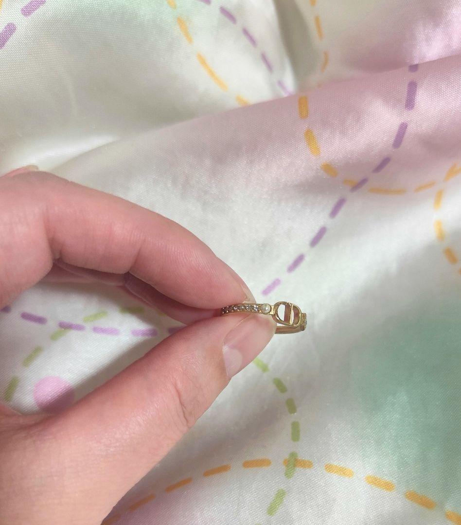 Dior 箱付き 星とパールのゴールドリング