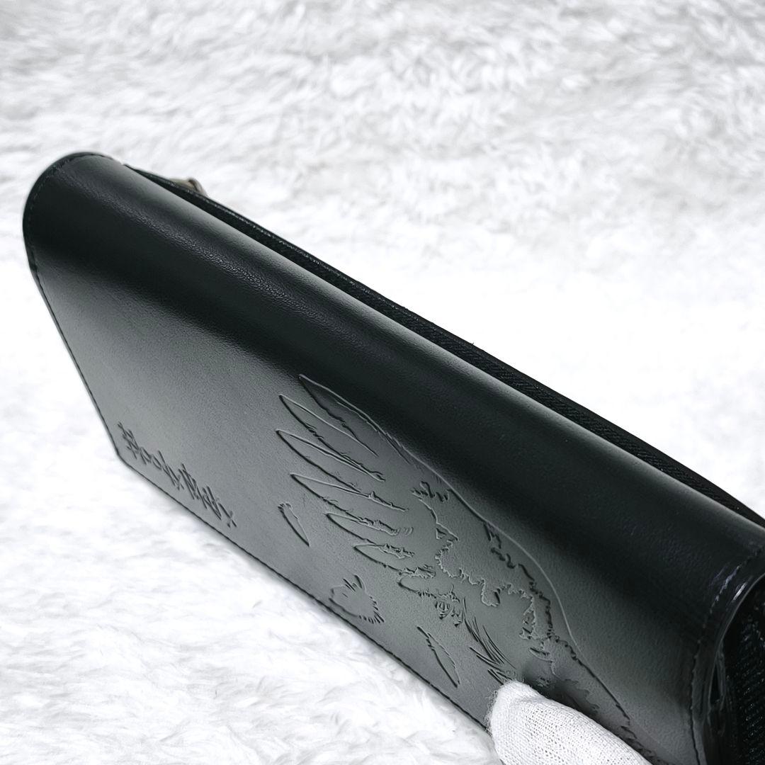 Bloody Mary 本革 レザー 長財布 鳥 羽 ブラック