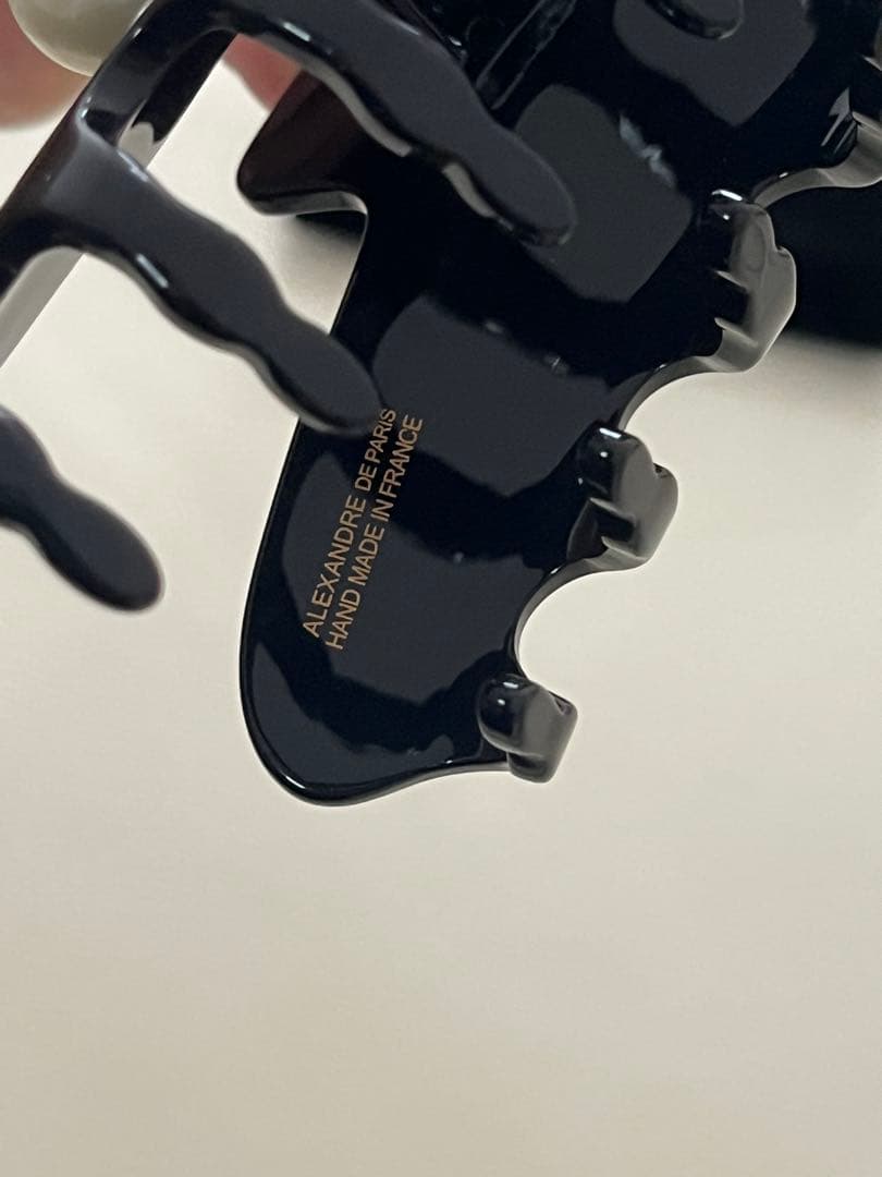 【美品】ALEXANDRE DE PARIS パール付きヘアクリップ