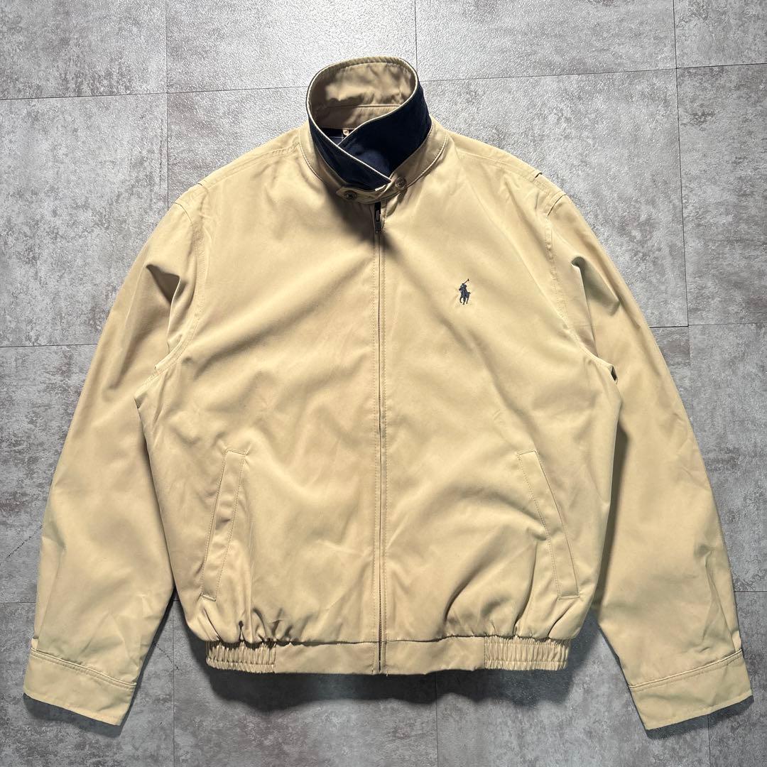 極美品　ポロバイラルフローレン　スウィングトップ　短丈　ポニー刺繍　ベージュ