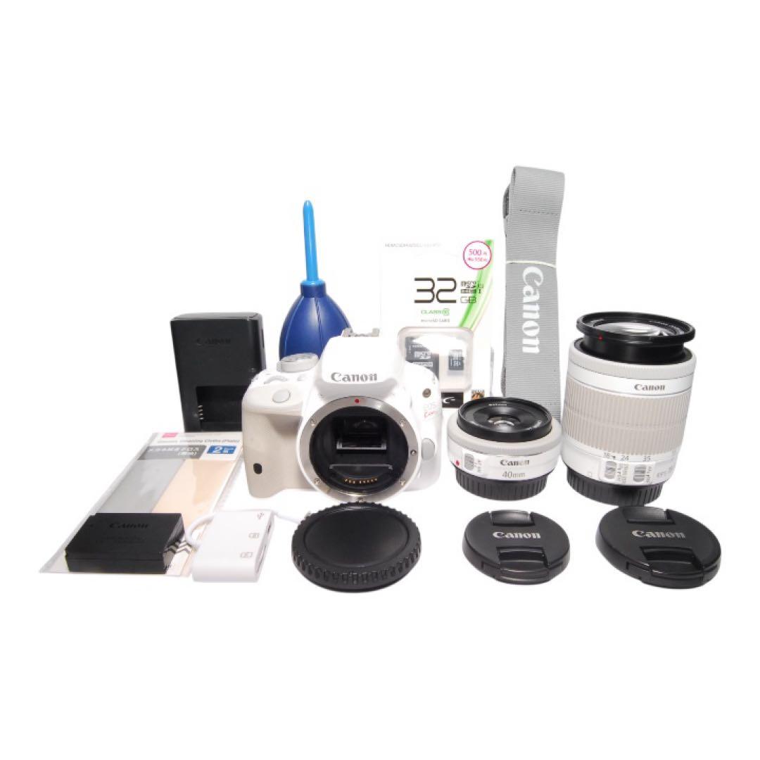 女性に大人気❤️Canon Kiss X7❤️ホワイト❤️ダブルレンズキット