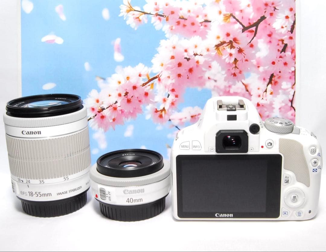 女性に大人気❤️Canon Kiss X7❤️ホワイト❤️ダブルレンズキット