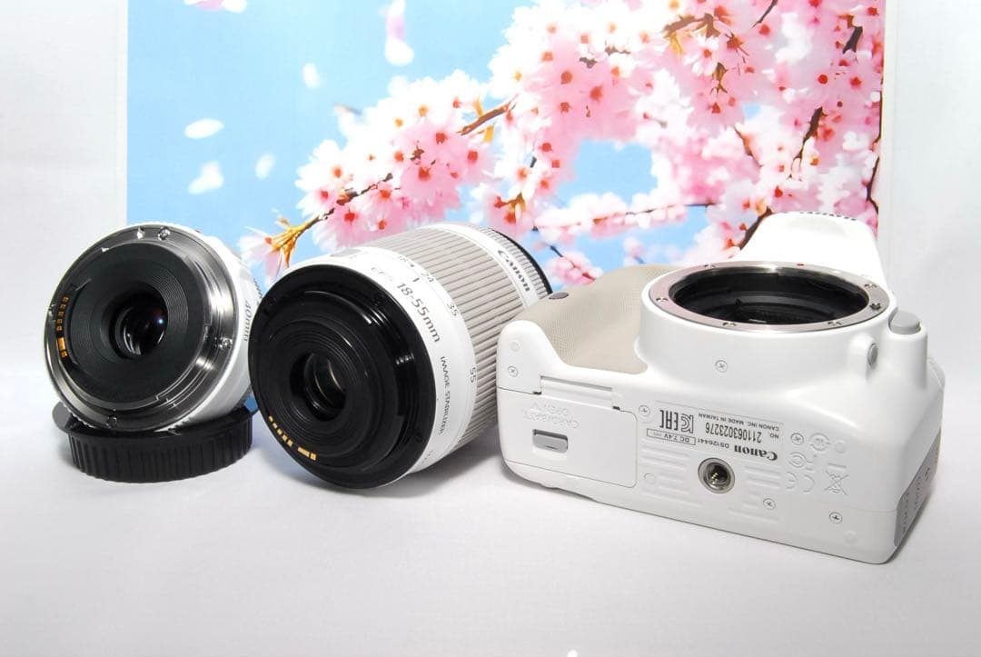 女性に大人気❤️Canon Kiss X7❤️ホワイト❤️ダブルレンズキット