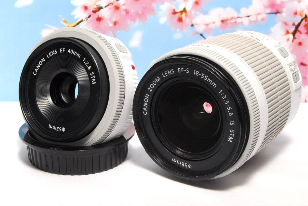 女性に大人気❤️Canon Kiss X7❤️ホワイト❤️ダブルレンズキット