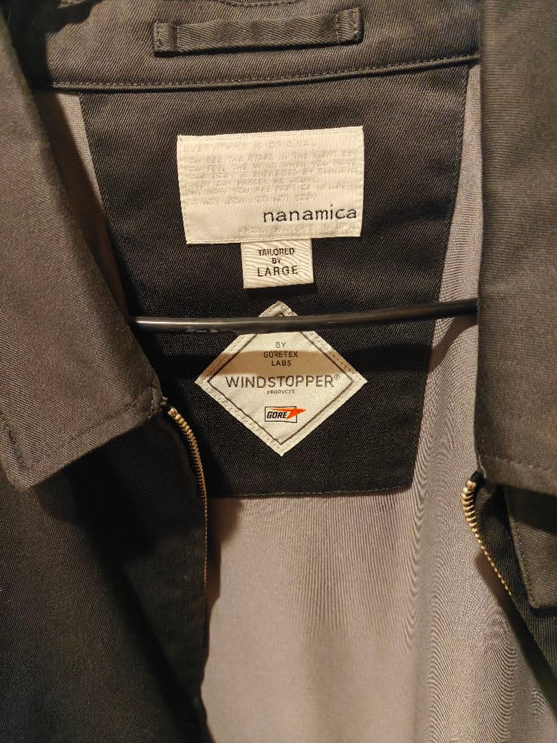 大きめ ナナミカ 黒 　コーチジャケット　ウインドストッパー L　アウター