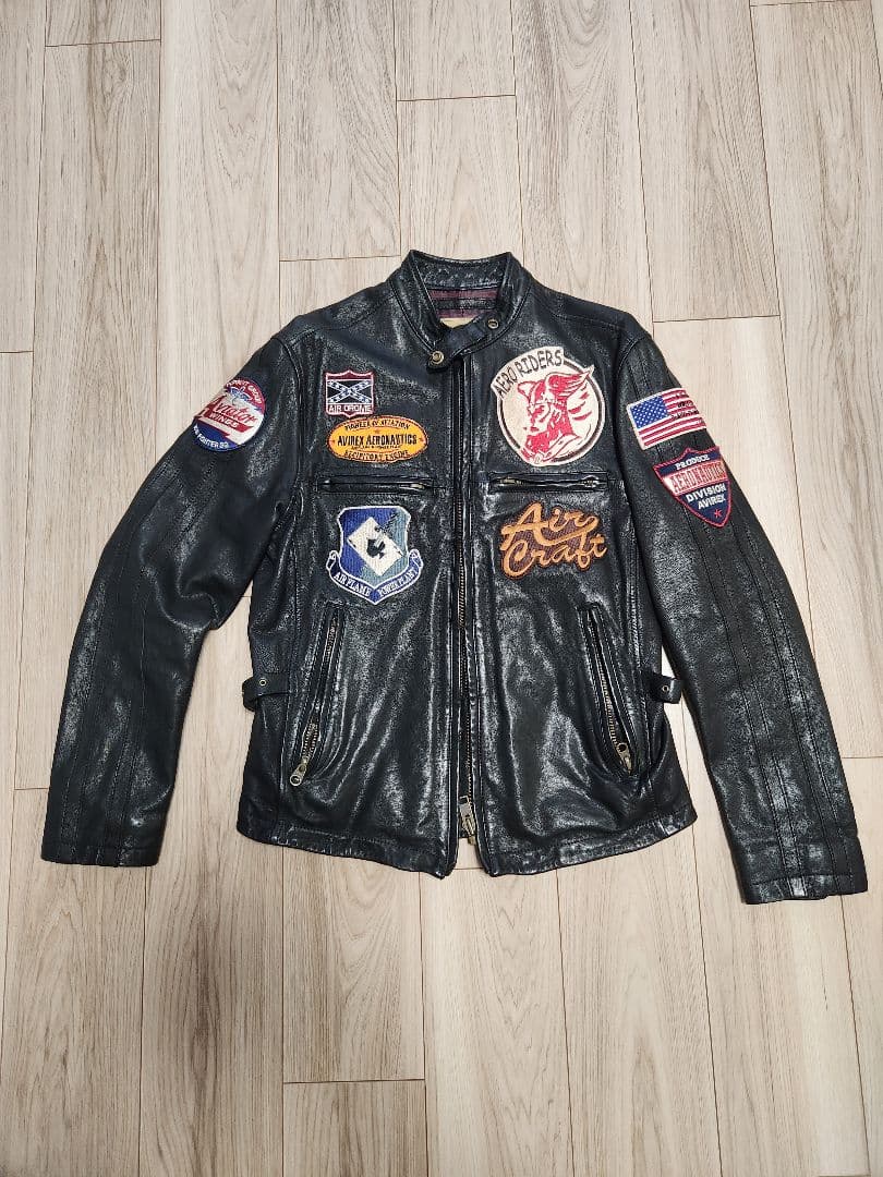 AVIREX USA シングルライダースジャケット Mサイズ