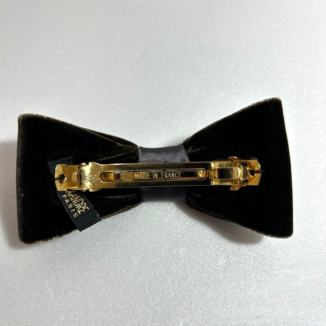 アレクサンドルドゥパリ ベルベット ベロア リボンバレッタ ブラウン