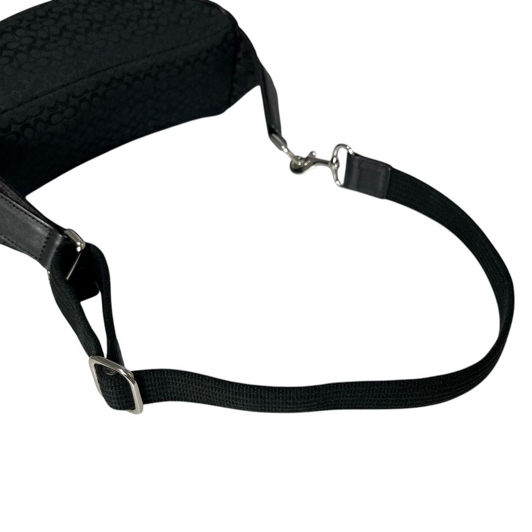 極美品　コーチ　COACH　ボディバック　キャンバス　ブラック