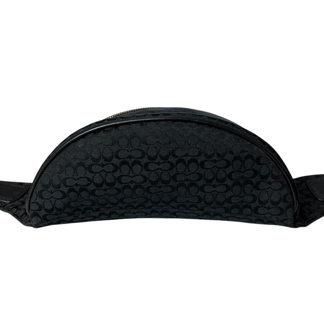 極美品　コーチ　COACH　ボディバック　キャンバス　ブラック