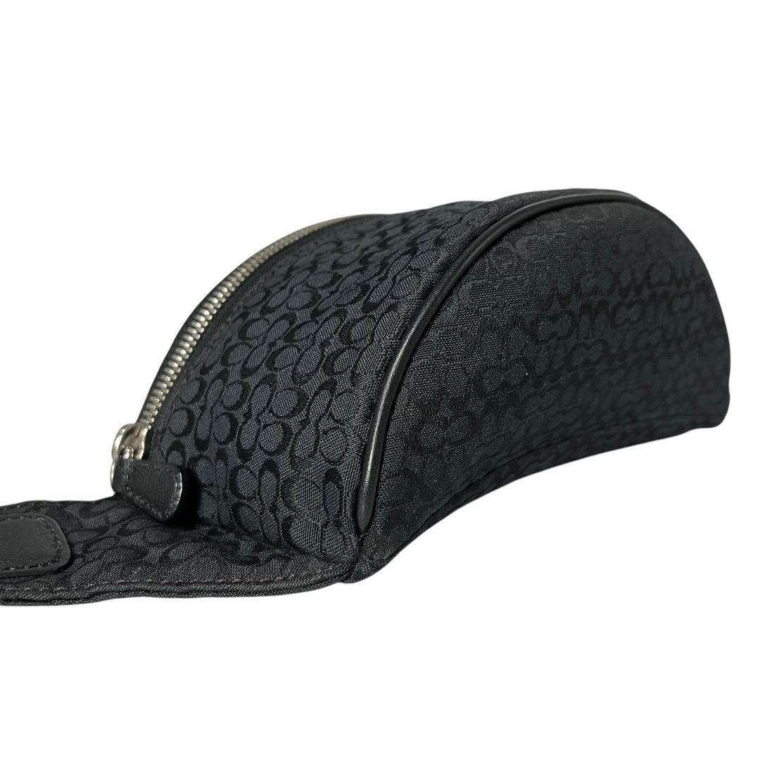 極美品　コーチ　COACH　ボディバック　キャンバス　ブラック