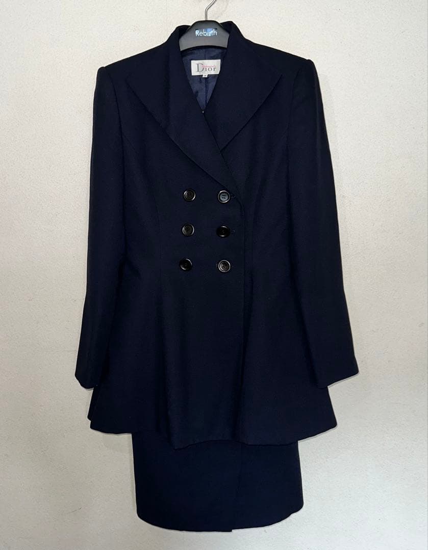 Dior スーツ セットアップ ジャケット スカート ネイビー/濃紺色