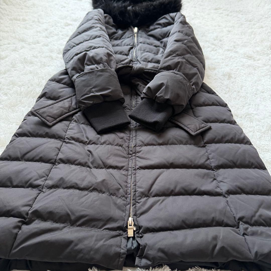 【美品】FRAY I.D ロング　ダウンコート　Aライン　ベルト、ファー付き