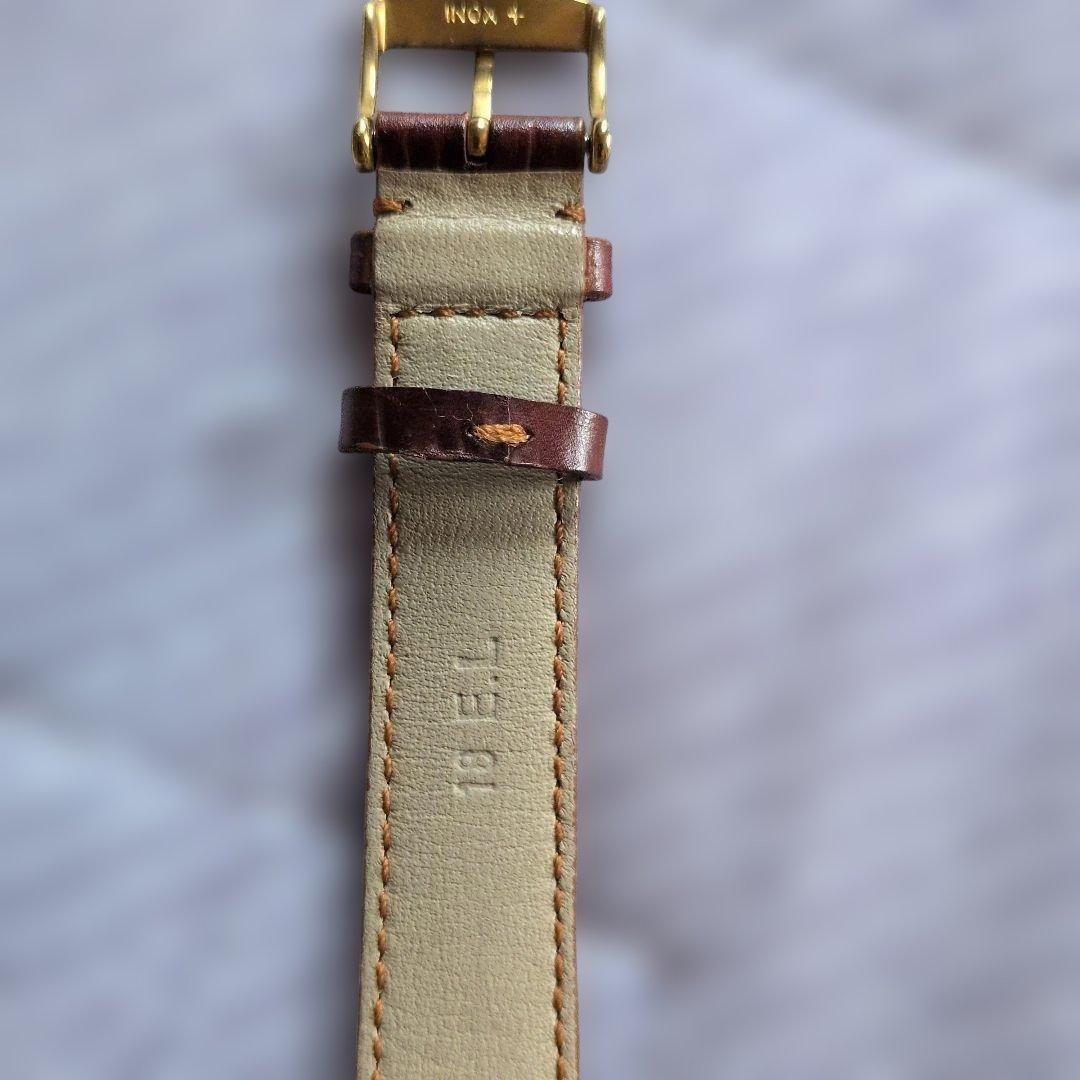 希少美品 稼動品 SEIKO Dolce 腕時計 スクエア型 ゴールド レザー