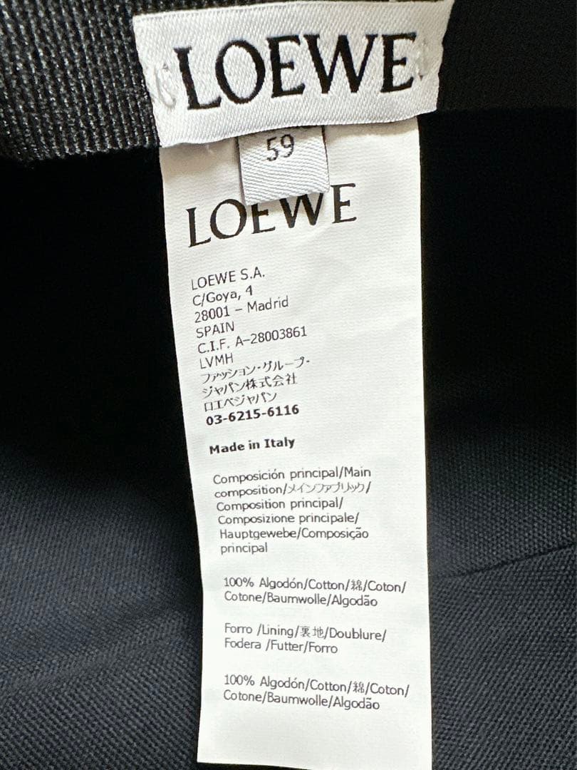 LOEWE ロエベ ロゴパッチ キャップ キャンバス