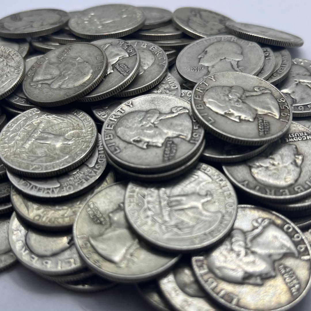 クォーターダラー ドル 75枚 1964年以前 アメリカ銀貨 25セント