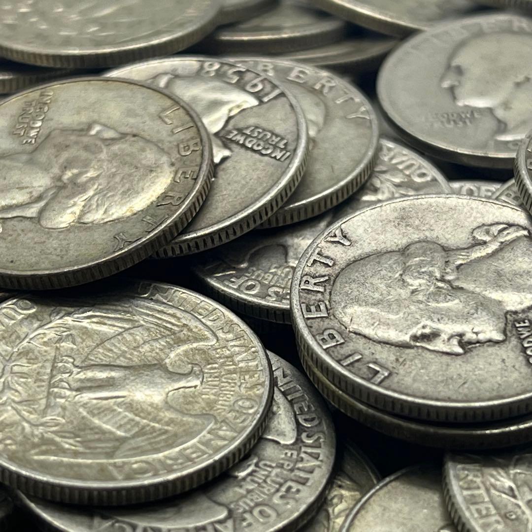 クォーターダラー ドル 75枚 1964年以前 アメリカ銀貨 25セント