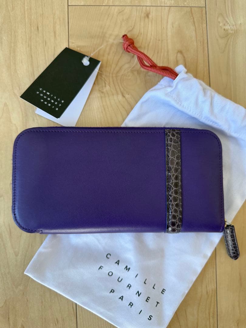 【新品未使用】　CAMILLE FOURNET カーフレザー×アリゲーター長財布