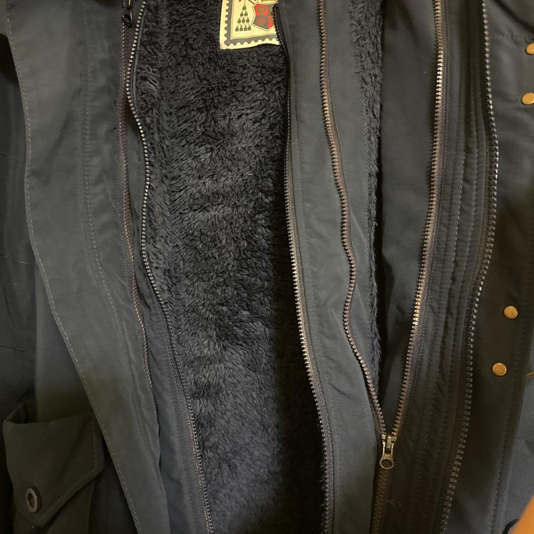 ネイビー ファー付きモッズコート N3B ハーフコート